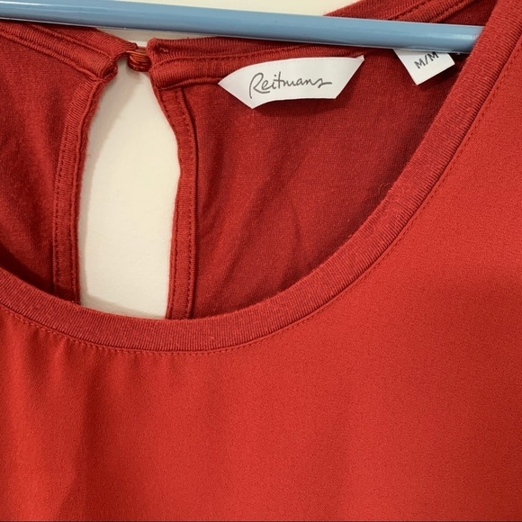 REITMAN BURGUNDY SLEEVELESS TOP SIZE M - Picture 3 of 6